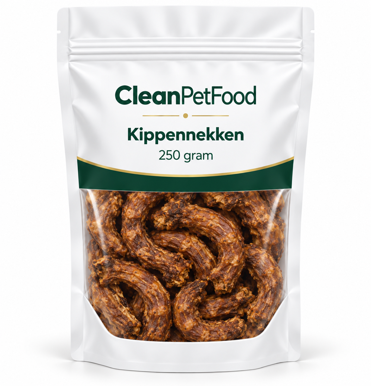 CleanPetFood Kippennekken hondensnack, 250 gram
